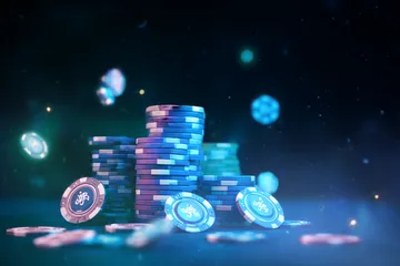 A laptop glowing with a bright login prompt in a minimalistic setup, symbolizing the protected access system at 333KK.